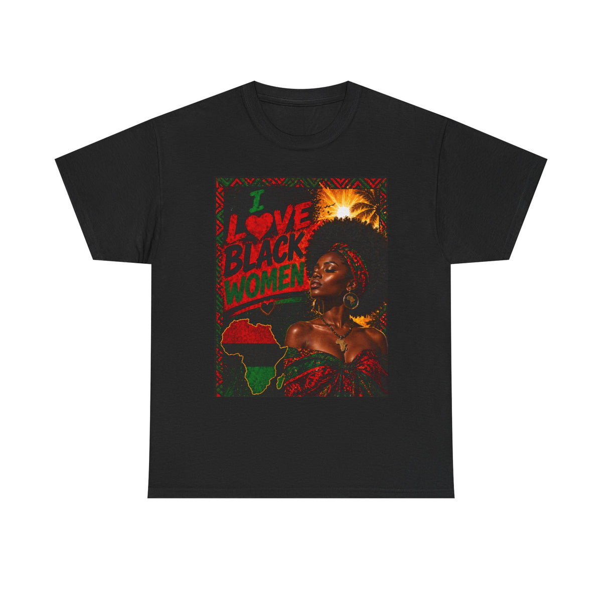 I Love Black Women 1 T-Shirt Afro Pride Graphic Tee