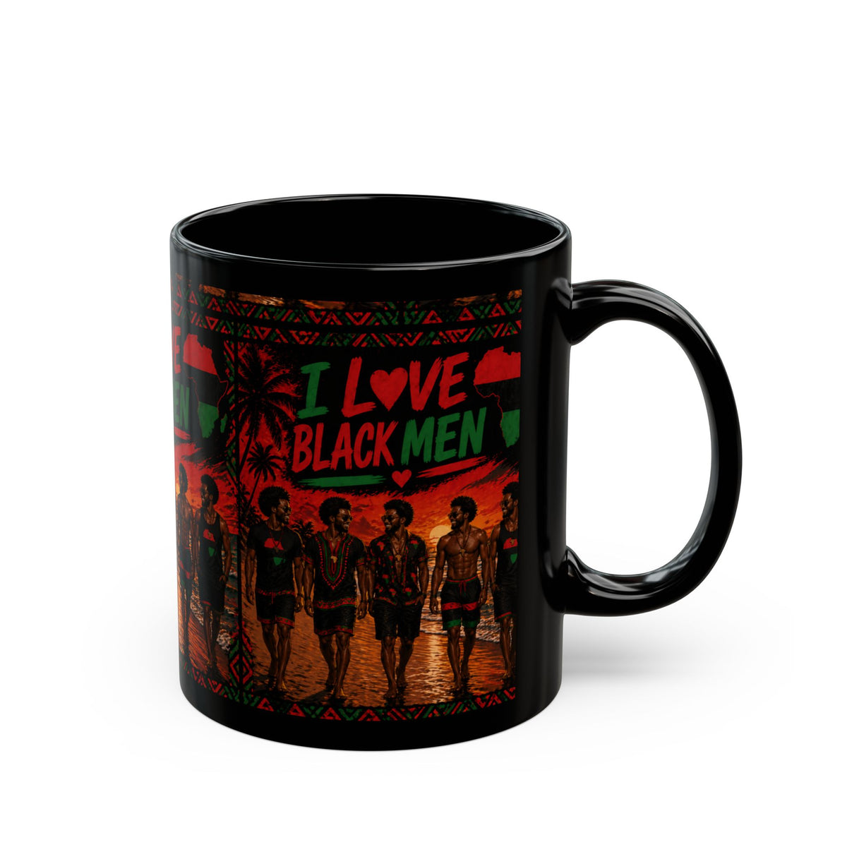 I Love Black Men Mug GRP — Afrocentric Pride Coffee Cup (11oz & 15oz)