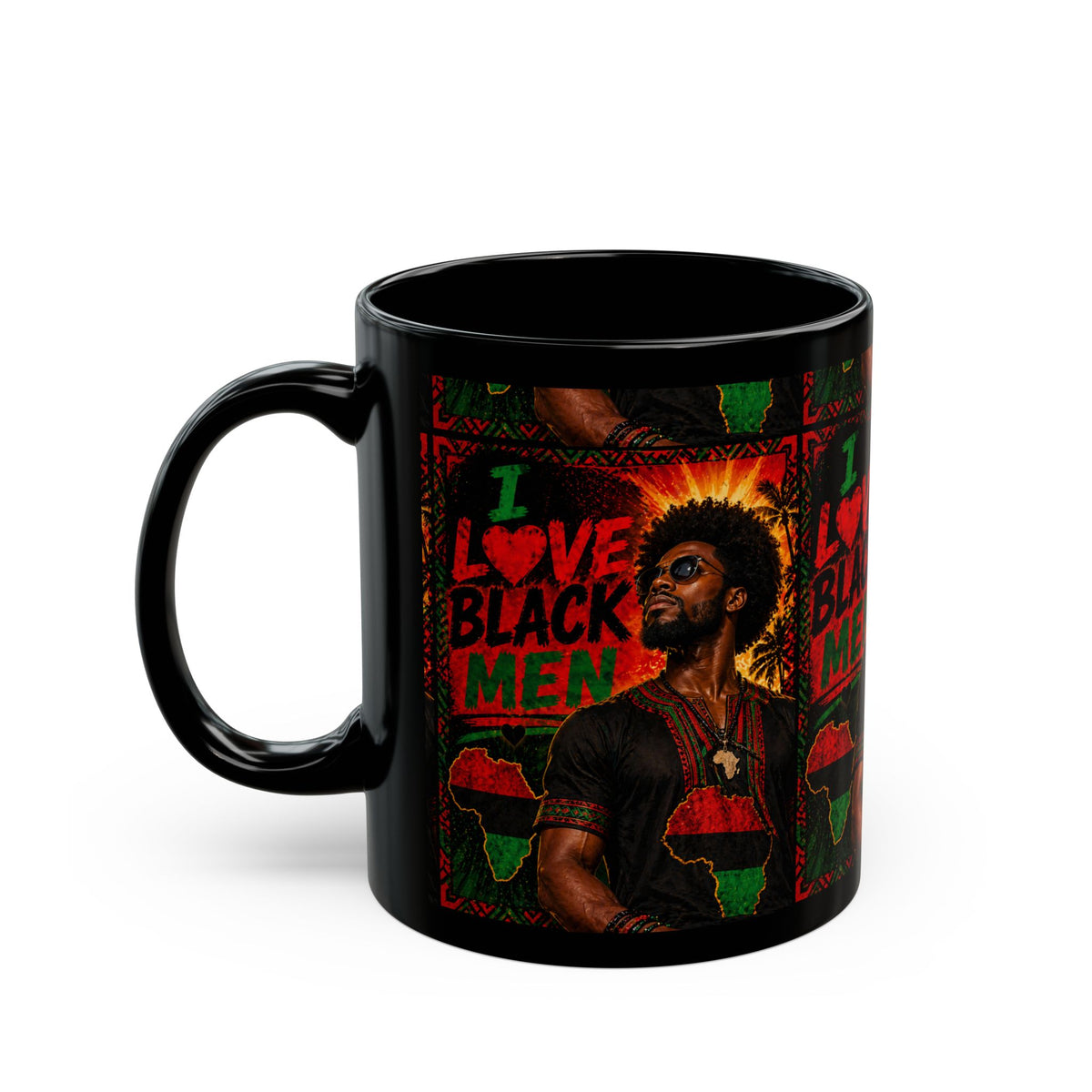 I Love Black Men Black Mug SGL — Afrocentric Pride Coffee Cup (11oz & 15oz)