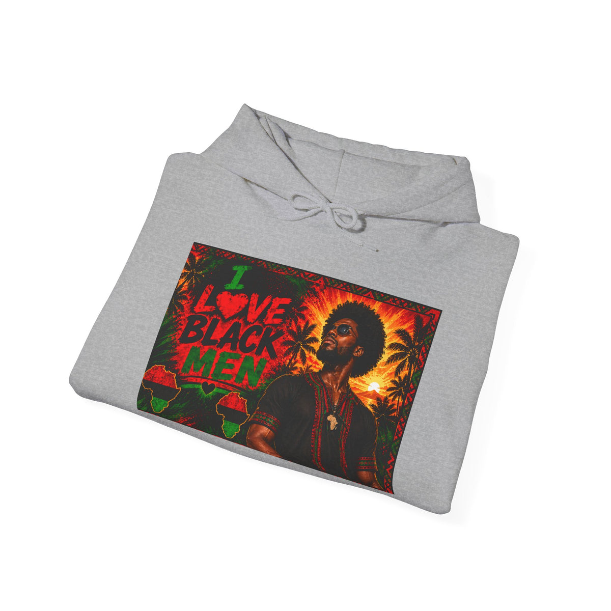 I Love Black Men Graphic Pullover Hoodie 1(Afrocentric Pride)