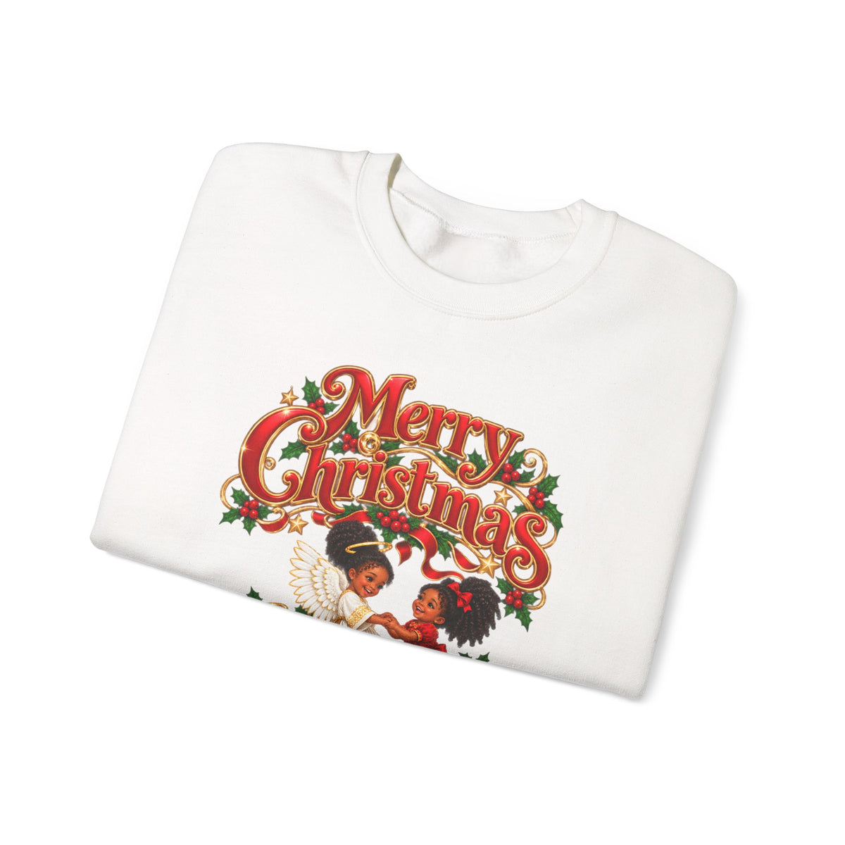Christmas Sweatshirt — 'Merry Christmas' Vintage Children Carolers Holiday Crewneck