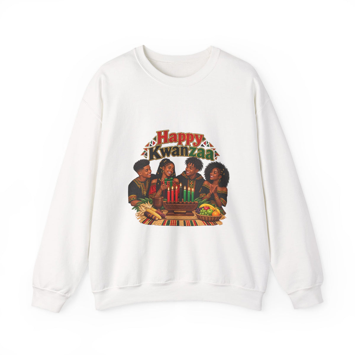 Kwanzaa Crewneck Sweatshirt – Happy Kwanzaa Family Celebration Design