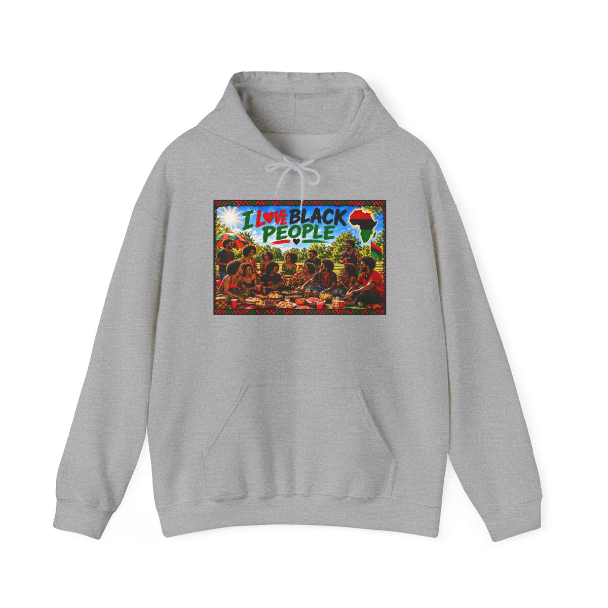 I Love Black People Graphic Pullover Hoodie (Afrocentric Pride)