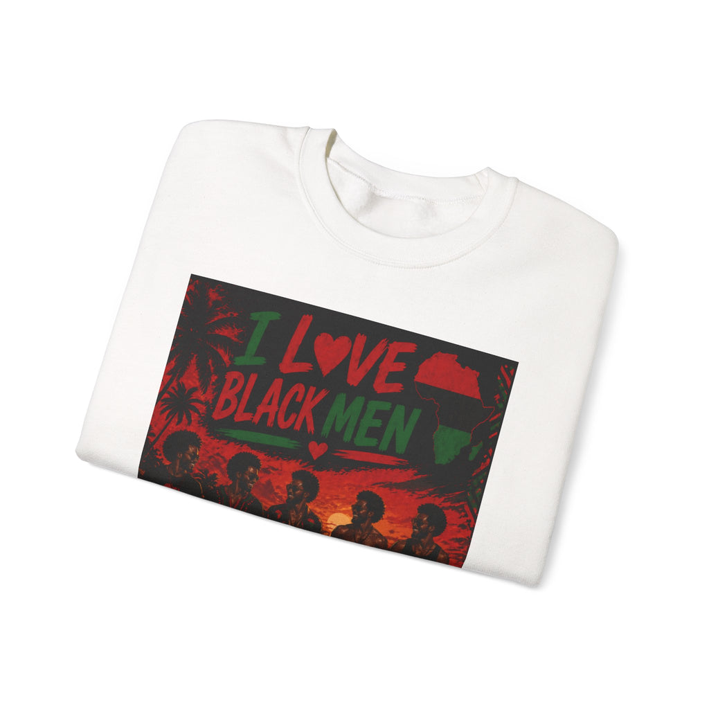 I Love Black Men Sweatshirt 2 Afro Pride Graphic