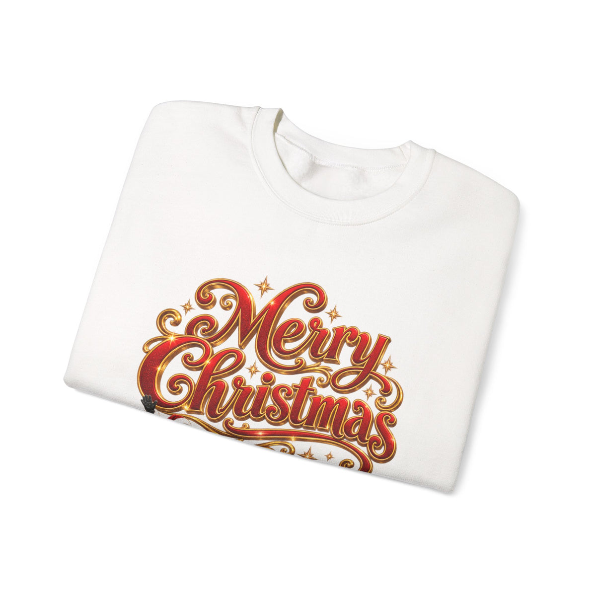 Christmas Sweatshirt — 'Merry Christmas' Santa Sleigh & Reindeer Holiday Crewneck