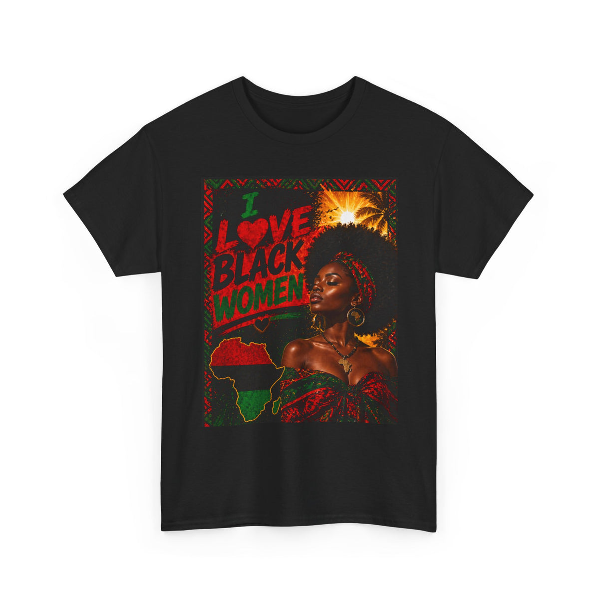 I Love Black Women 1 T-Shirt Afro Pride Graphic Tee