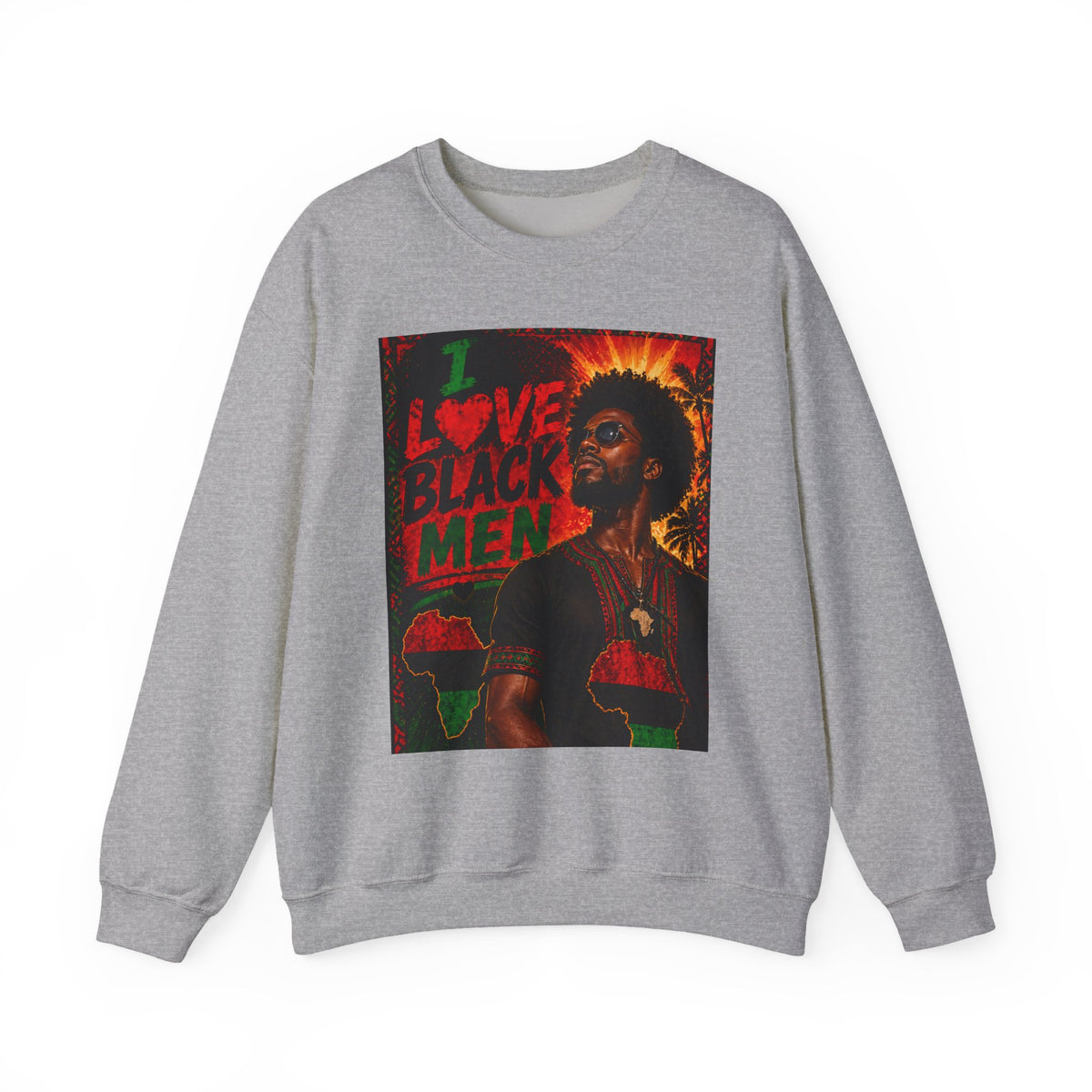 I Love Black Men Sweatshirt 1 Afro Pride Graphic