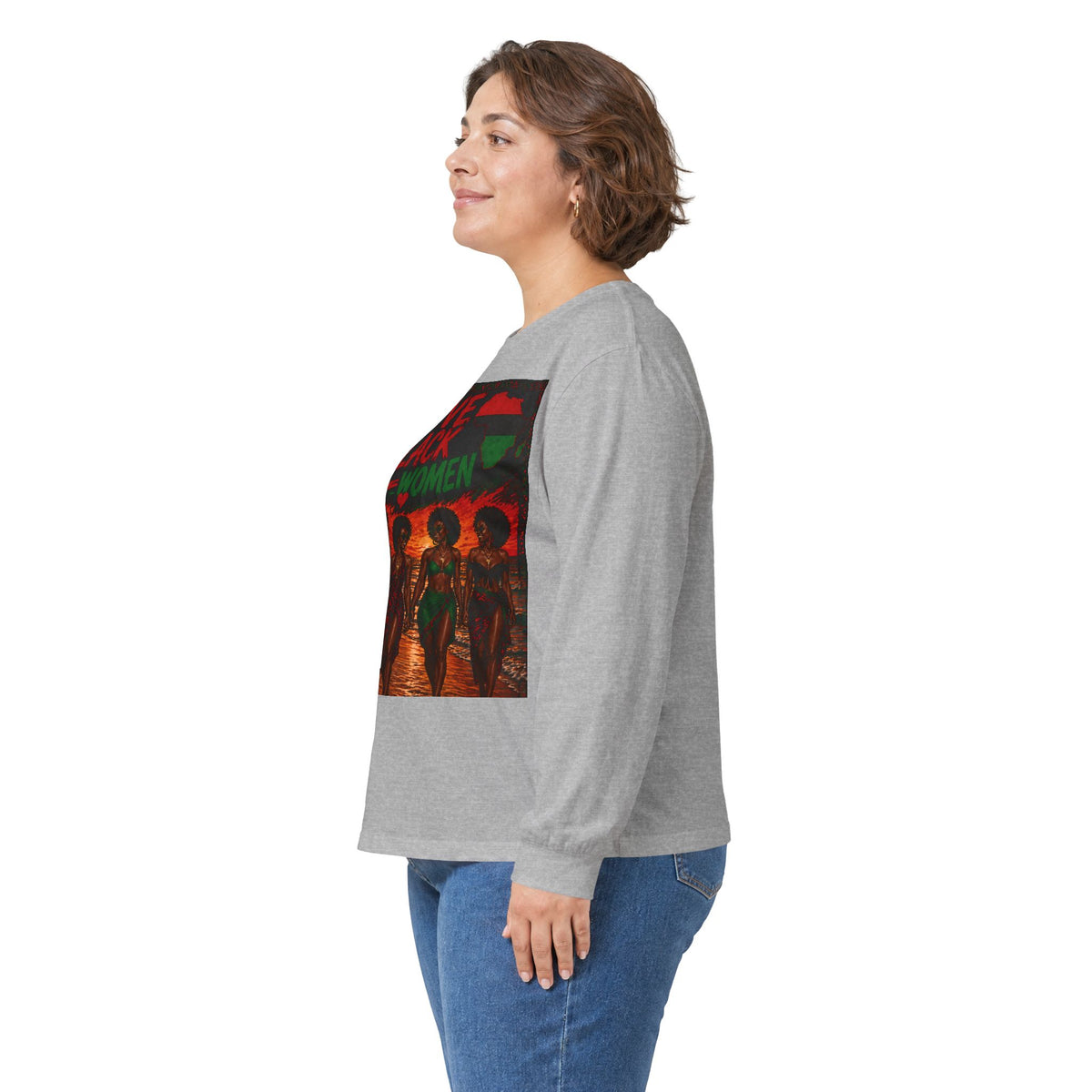 I Love Black Women Long Sleeve Tee 2 — Afrocentric Pride Shirt