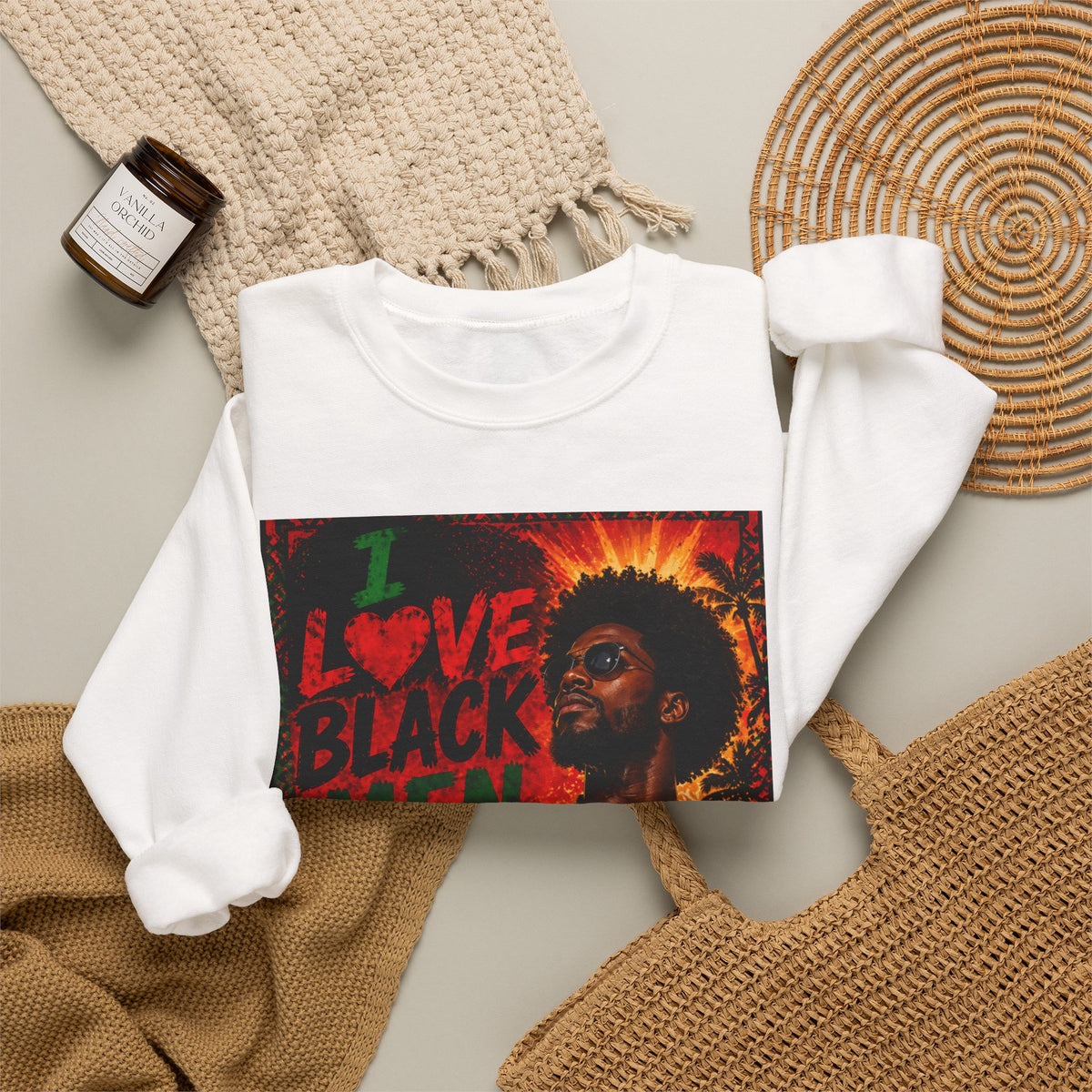 I Love Black Men Sweatshirt 1 Afro Pride Graphic