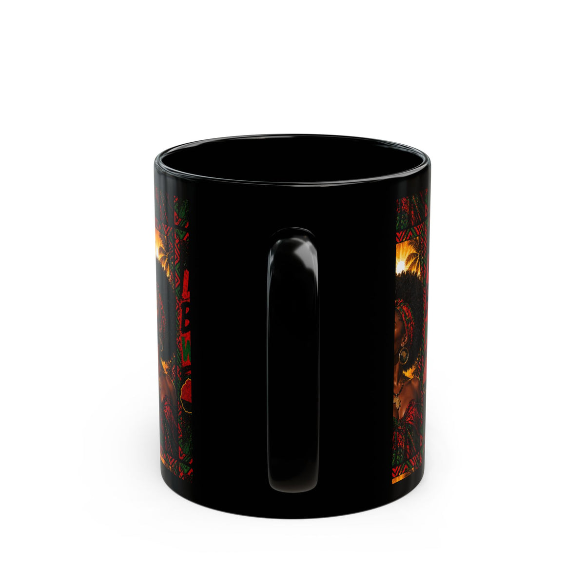 I Love Black Women Black Mug SGL — Afrocentric Pride Coffee Cup (11oz & 15oz)