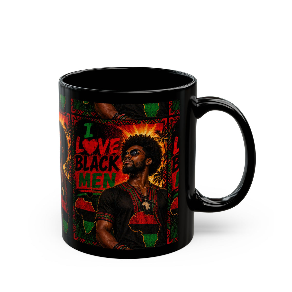 I Love Black Men Black Mug SGL — Afrocentric Pride Coffee Cup (11oz & 15oz)