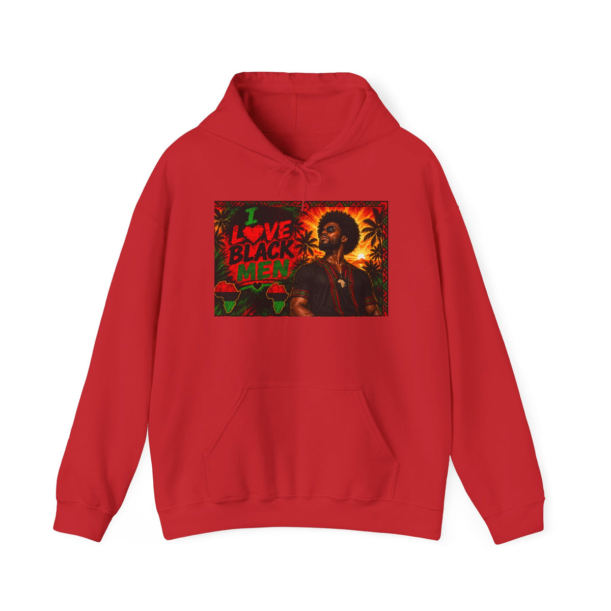 I Love Black Men Graphic Pullover Hoodie 1(Afrocentric Pride)