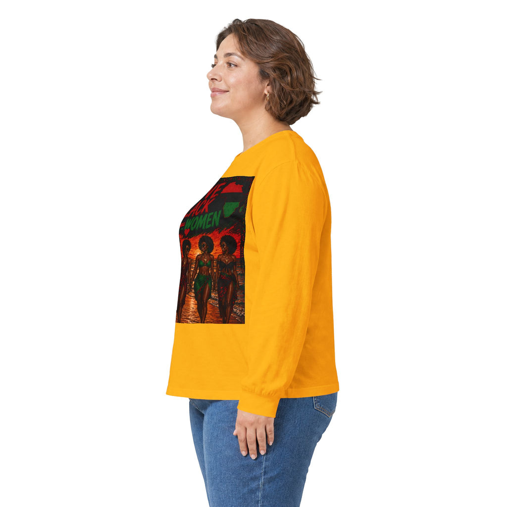 I Love Black Women Long Sleeve Tee 2 — Afrocentric Pride Shirt