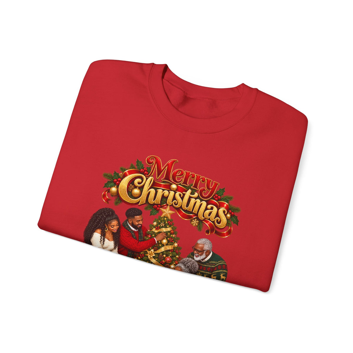 Christmas Family Crewneck Sweatshirt — "Merry Christmas" Holiday Sweatshirt