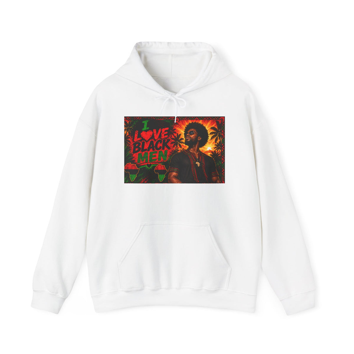 I Love Black Men Graphic Pullover Hoodie 1(Afrocentric Pride)