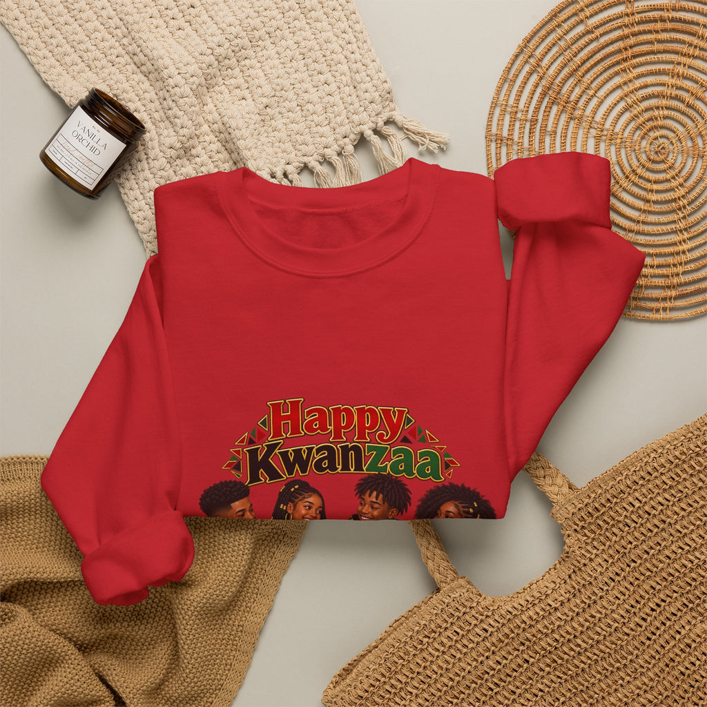 Kwanzaa Crewneck Sweatshirt – Happy Kwanzaa Family Celebration Design