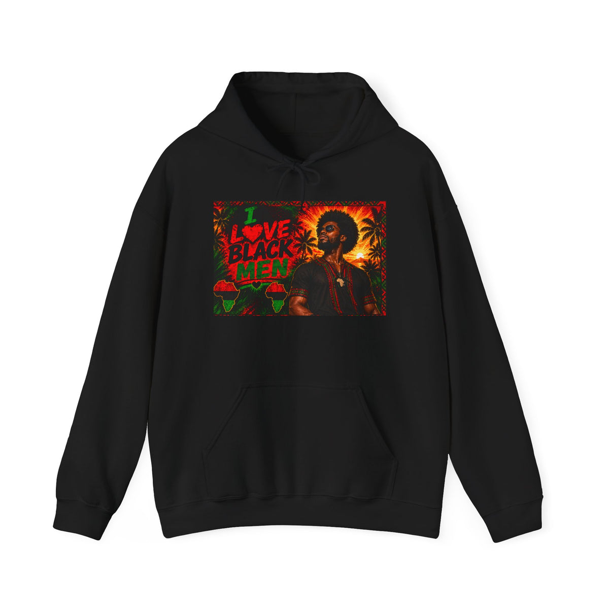 I Love Black Men Graphic Pullover Hoodie 1(Afrocentric Pride)