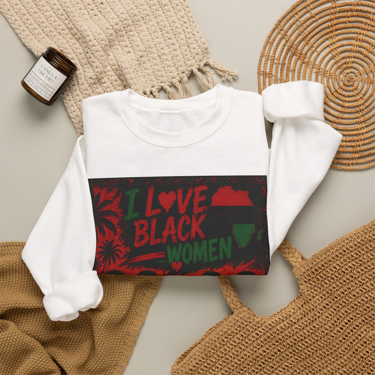 I Love Black Women Sweatshirt 2 Afro Pride Graphic