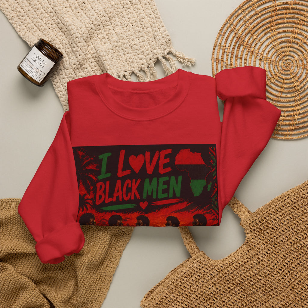 I Love Black Men Sweatshirt 2 Afro Pride Graphic