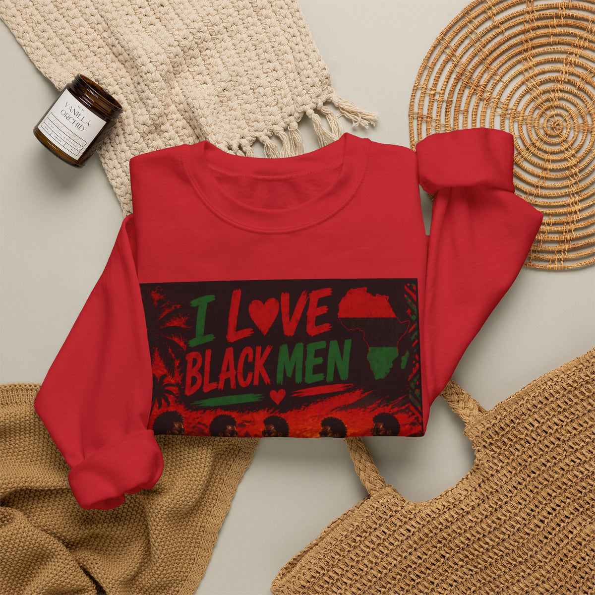 I Love Black Men Sweatshirt 2 Afro Pride Graphic