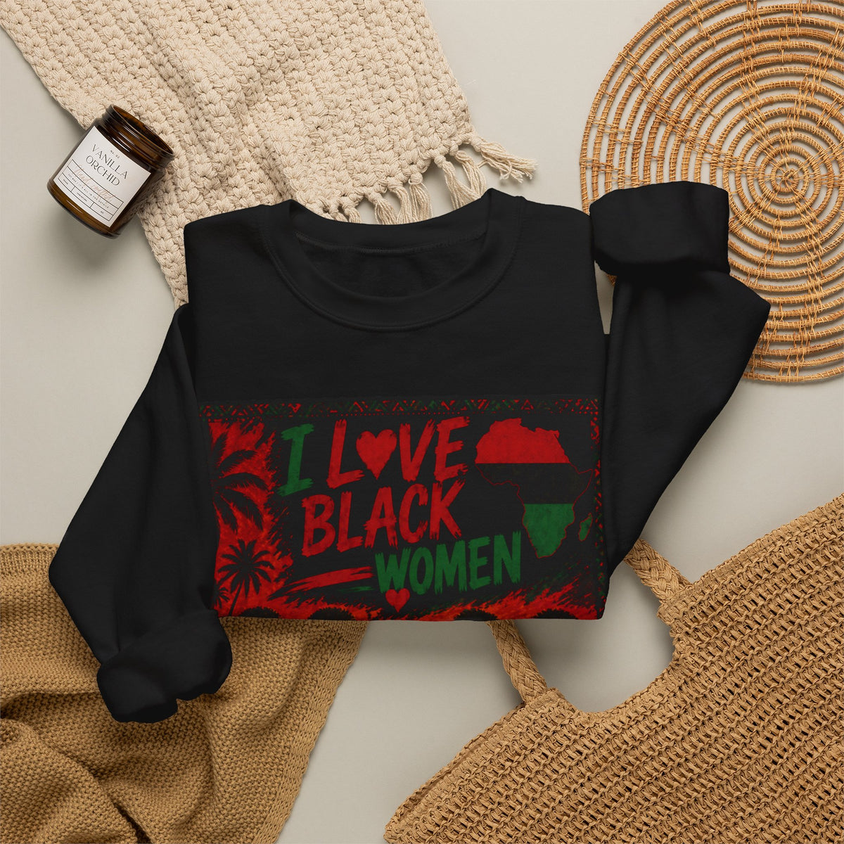 I Love Black Women Sweatshirt 2 Afro Pride Graphic