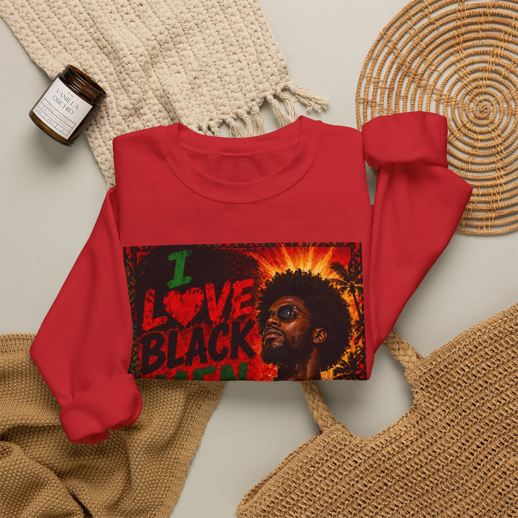 I Love Black Men Sweatshirt 1 Afro Pride Graphic