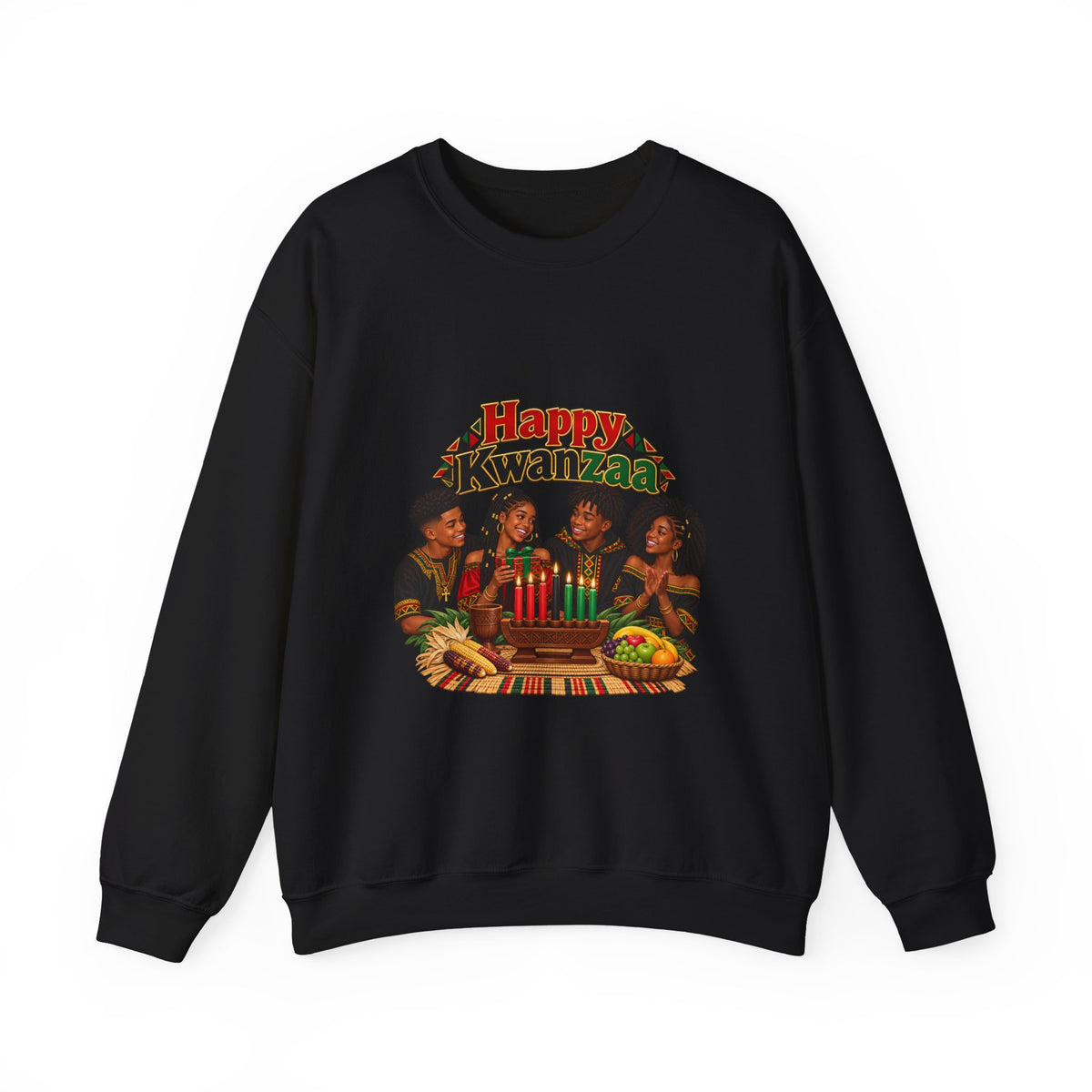 Kwanzaa Crewneck Sweatshirt – Happy Kwanzaa Family Celebration Design