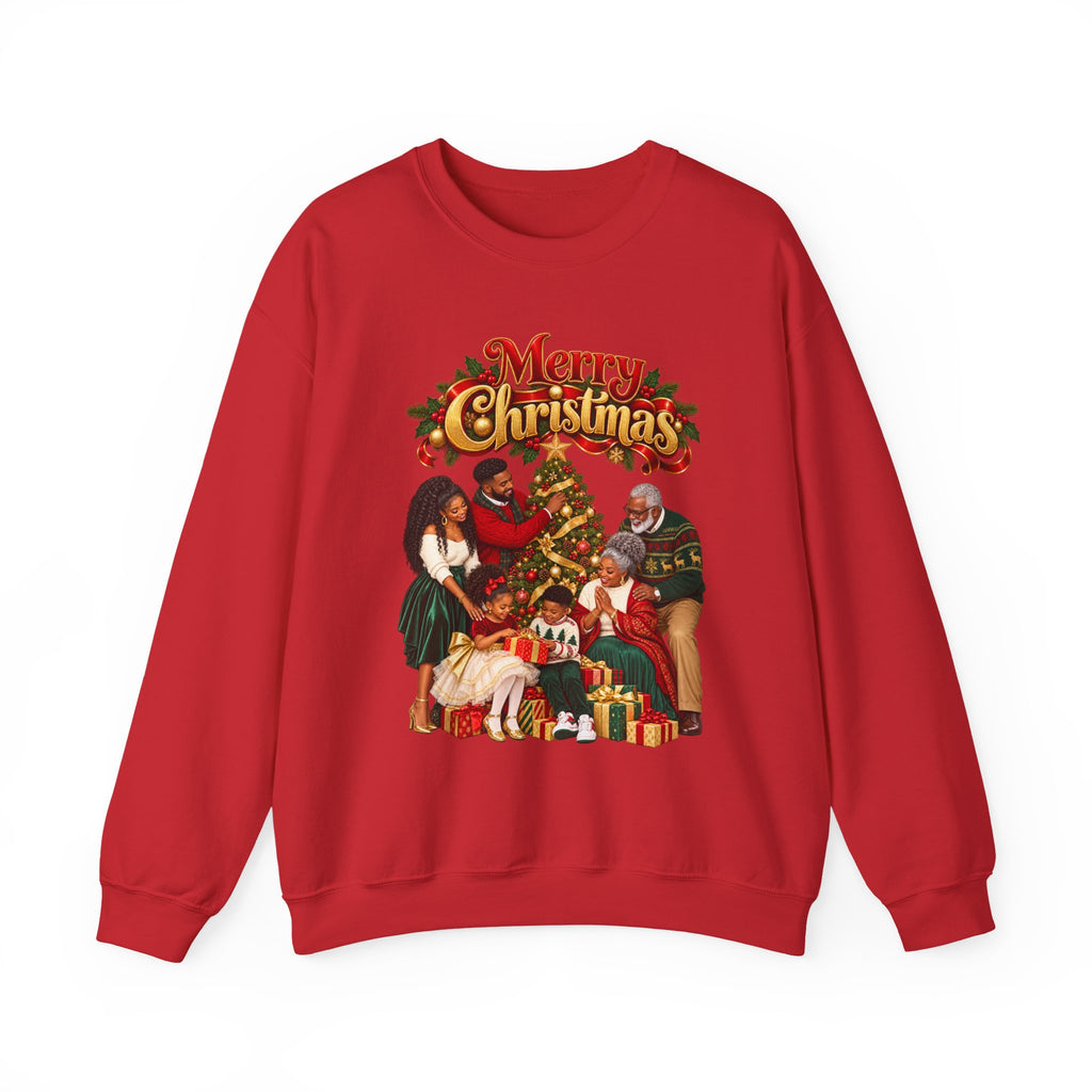 Christmas Family Crewneck Sweatshirt — "Merry Christmas" Holiday Sweatshirt