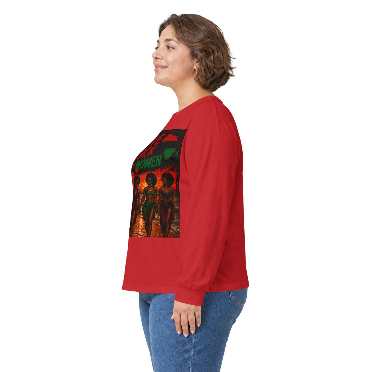 I Love Black Women Long Sleeve Tee 2 — Afrocentric Pride Shirt