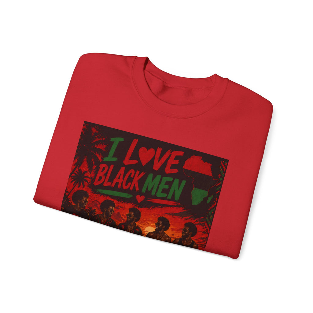 I Love Black Men Sweatshirt 2 Afro Pride Graphic