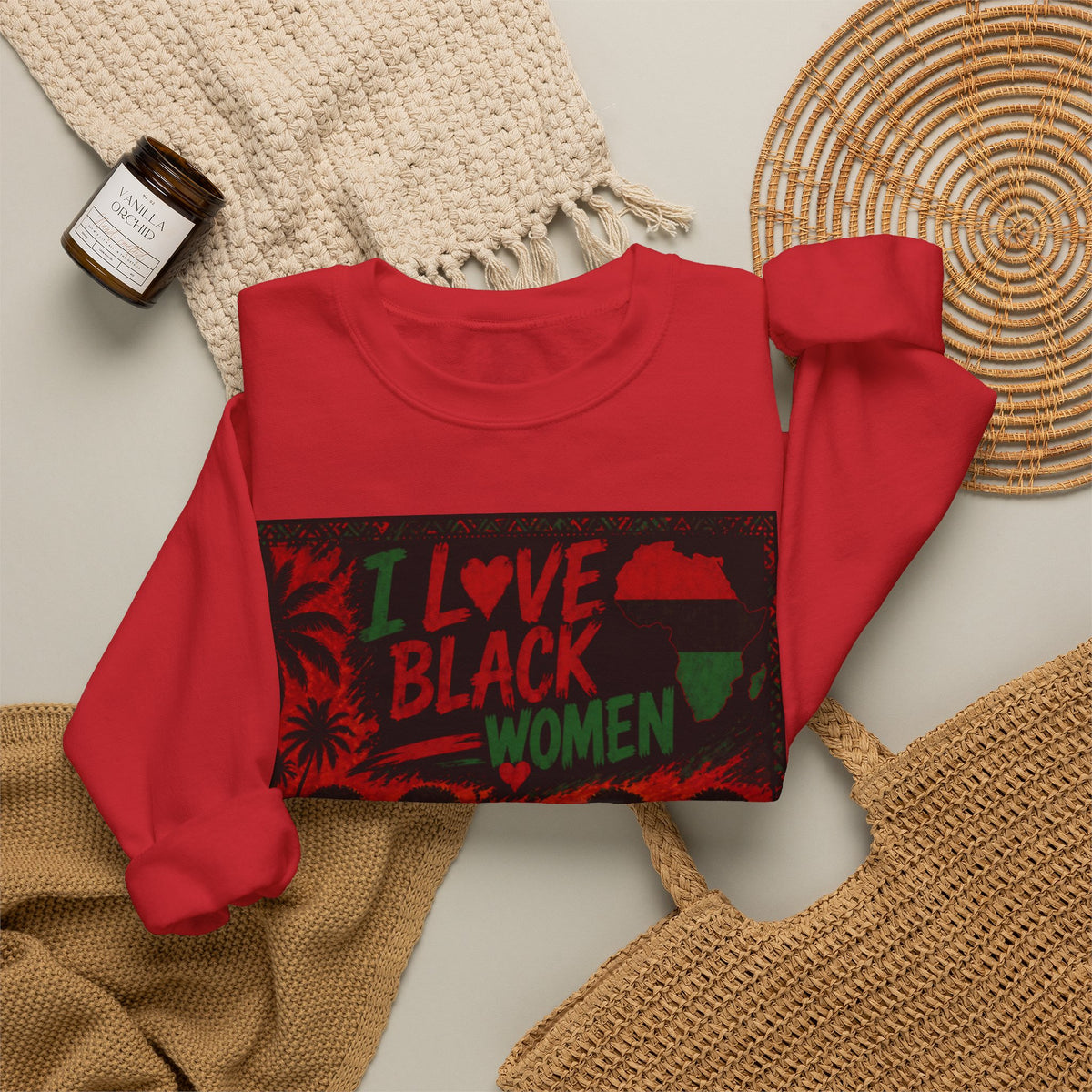 I Love Black Women Sweatshirt 2 Afro Pride Graphic