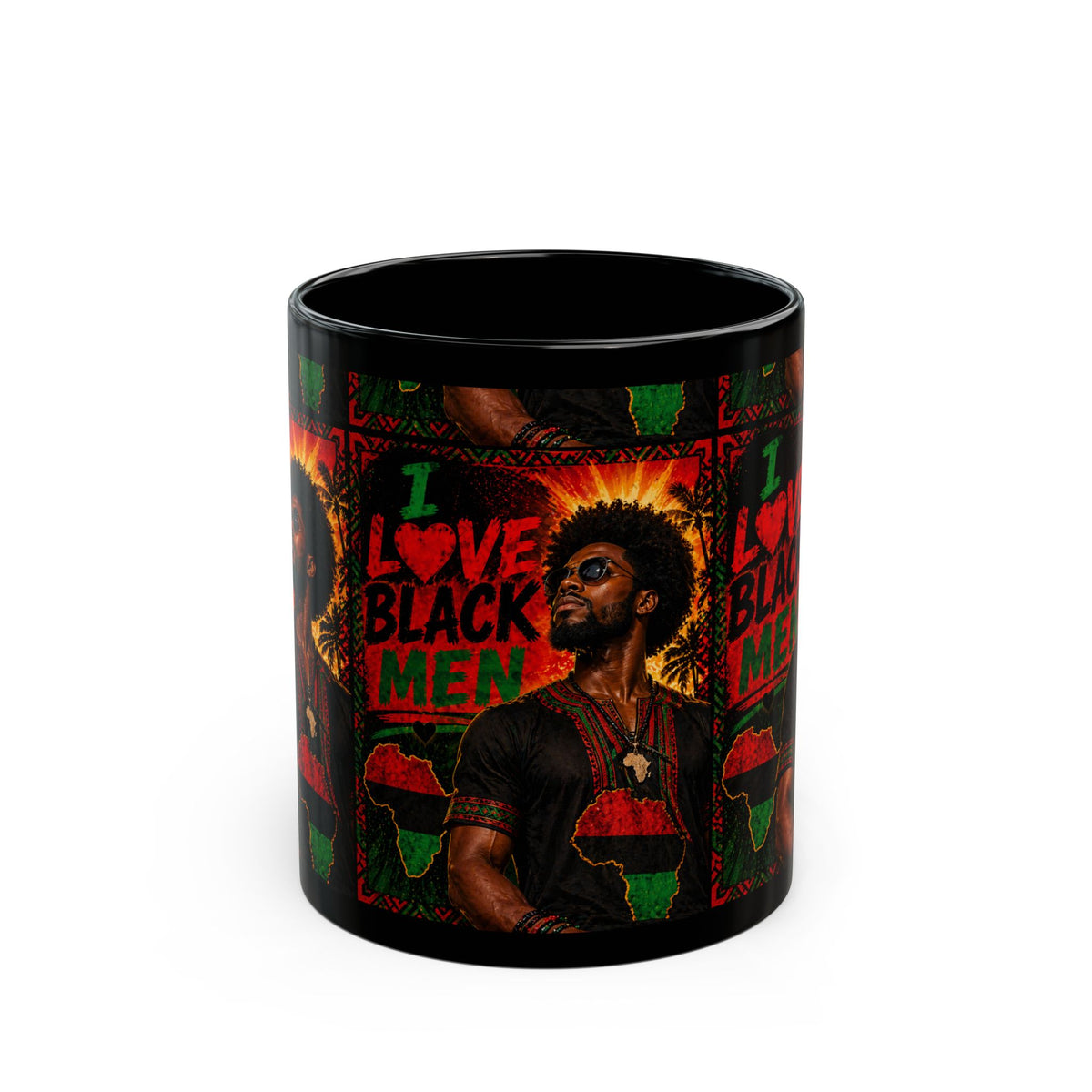 I Love Black Men Black Mug SGL — Afrocentric Pride Coffee Cup (11oz & 15oz)