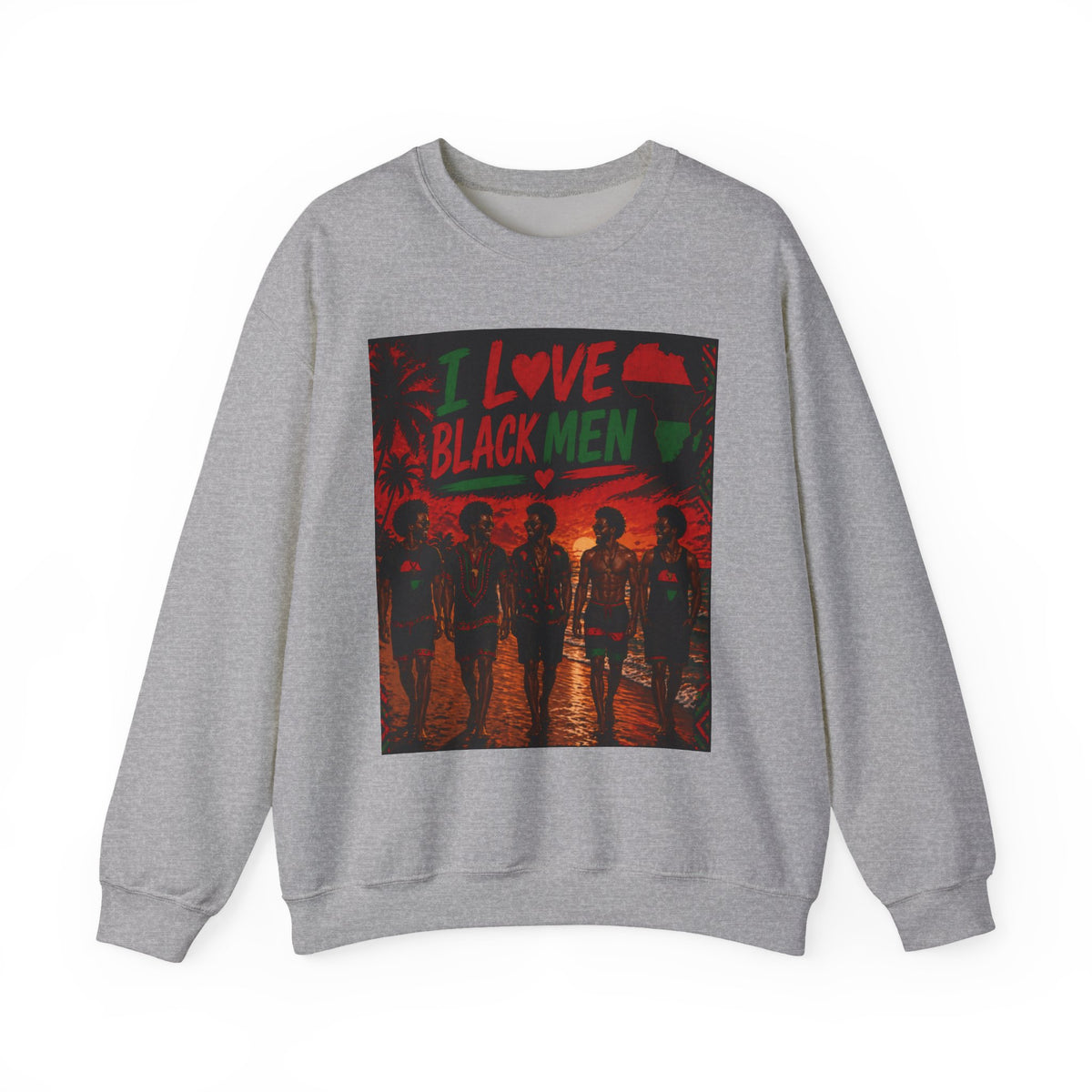 I Love Black Men Sweatshirt 2 Afro Pride Graphic