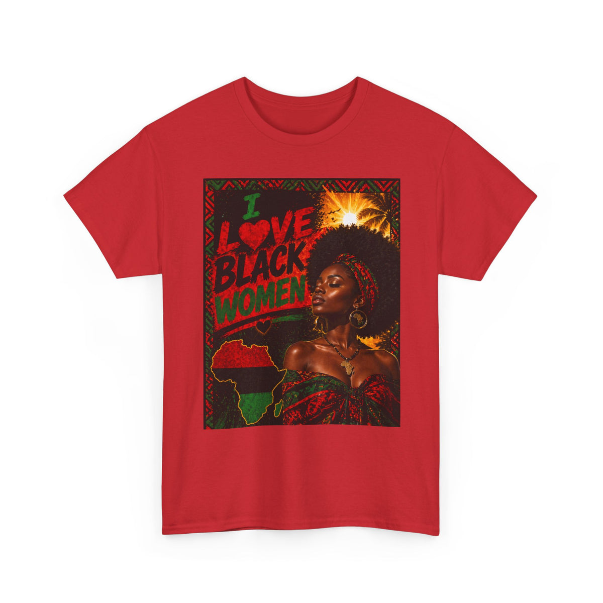 I Love Black Women 1 T-Shirt Afro Pride Graphic Tee