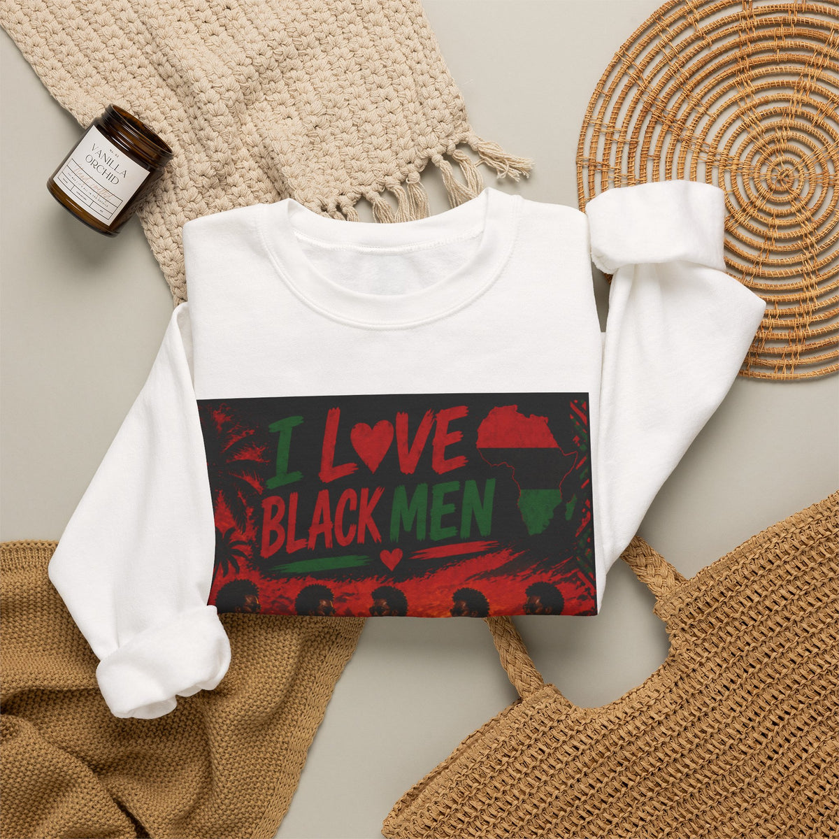 I Love Black Men Sweatshirt 2 Afro Pride Graphic