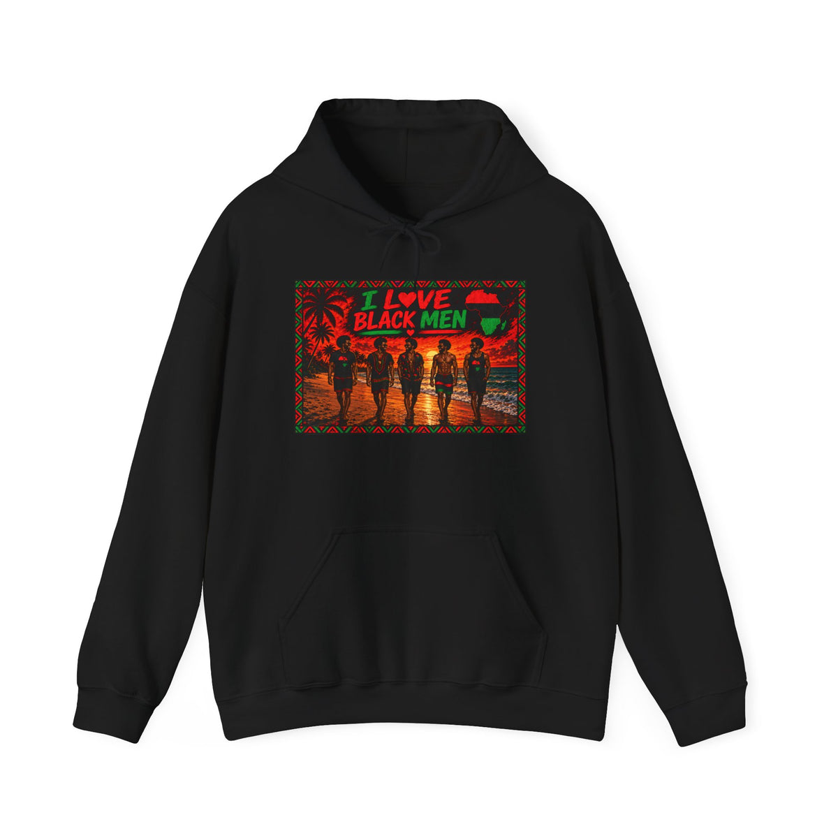 I Love Black Men Graphic Pullover Hoodie 2(Afrocentric Pride)
