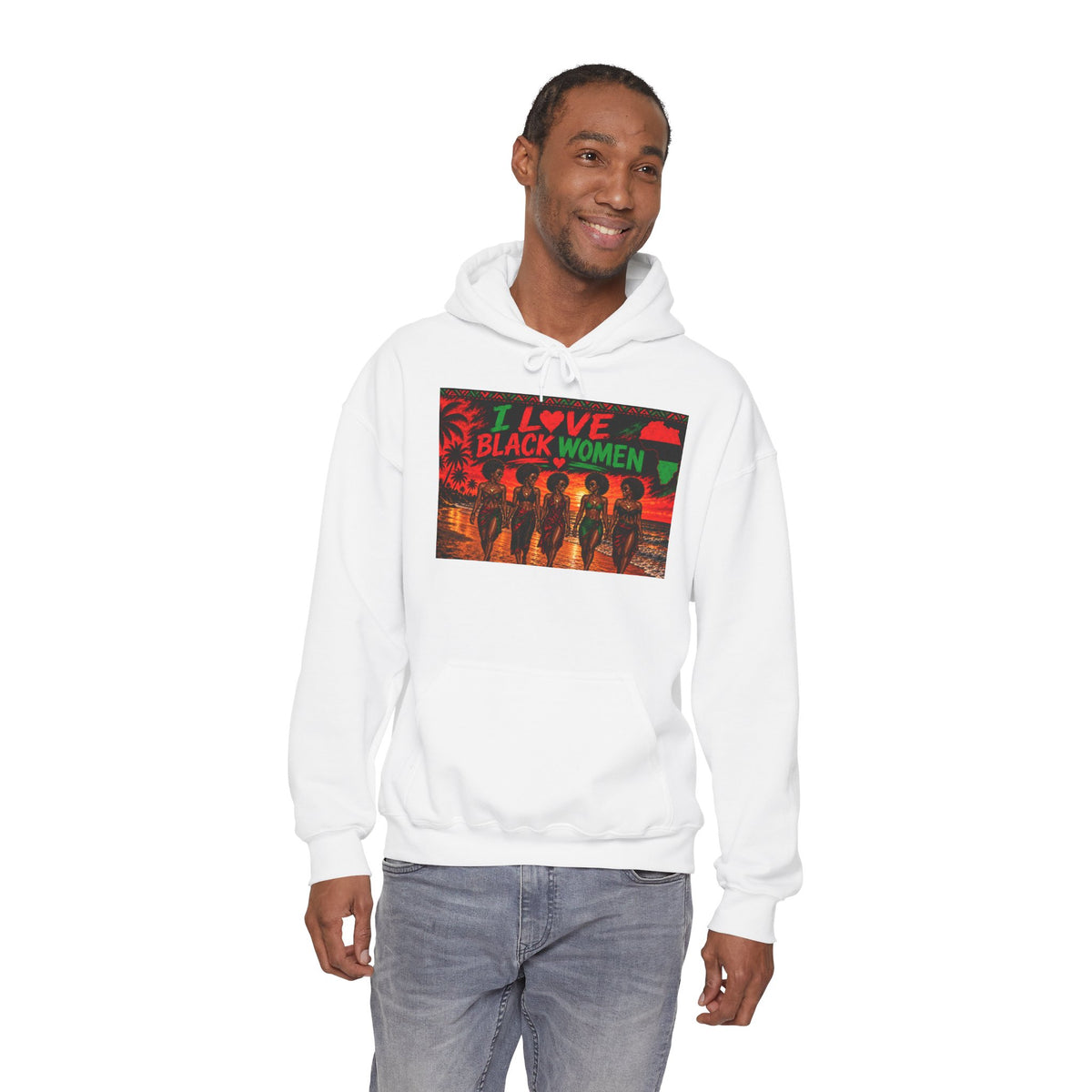 I Love Black Women 2 T-Shirt Afro Pride Graphic Hoodie