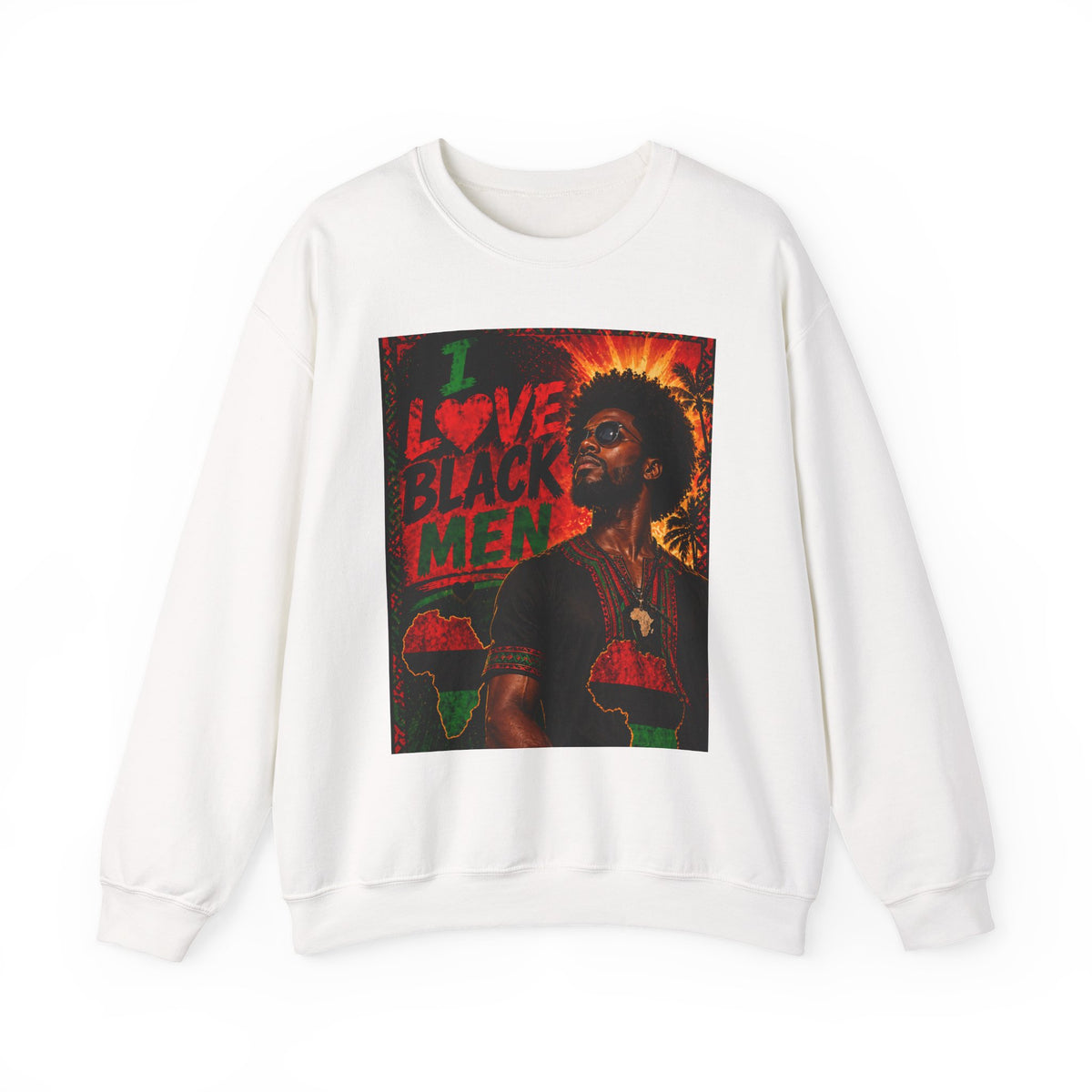 I Love Black Men Sweatshirt 1 Afro Pride Graphic
