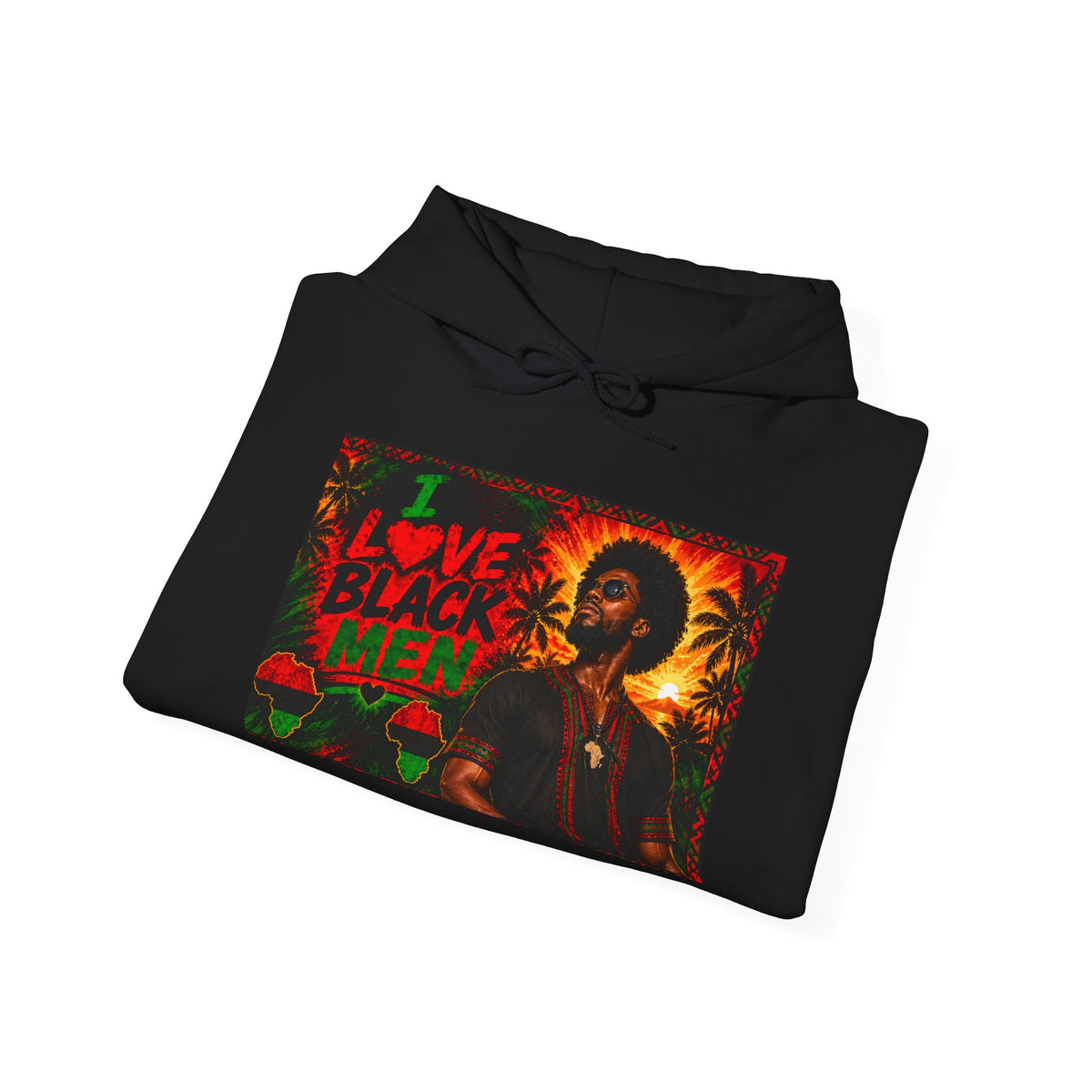 I Love Black Men Graphic Pullover Hoodie 1(Afrocentric Pride)
