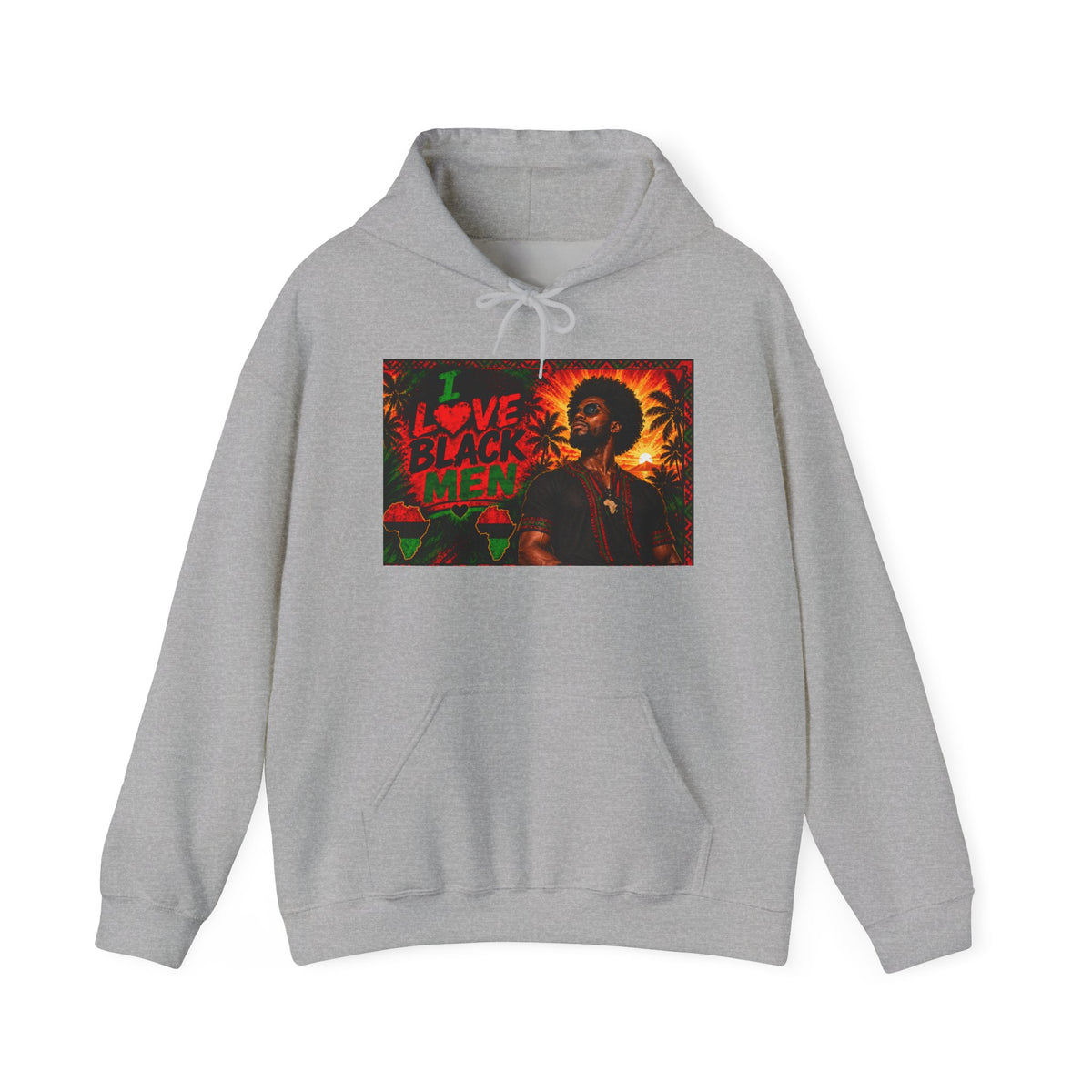 I Love Black Men Graphic Pullover Hoodie 1(Afrocentric Pride)