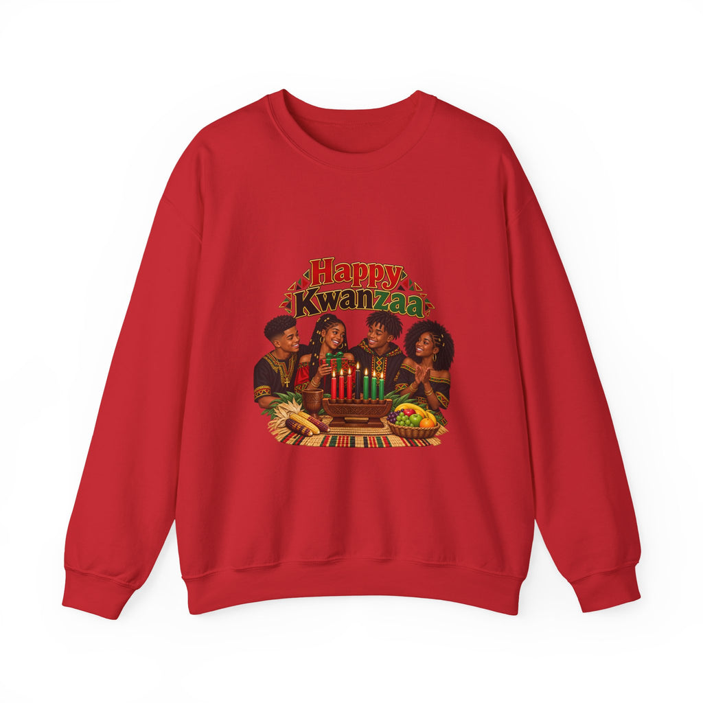 Kwanzaa Crewneck Sweatshirt – Happy Kwanzaa Family Celebration Design