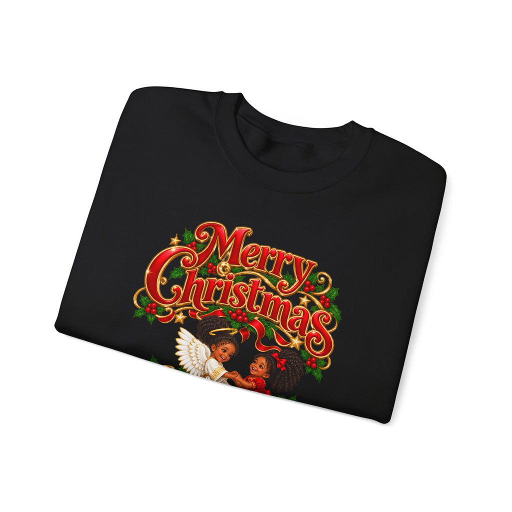 Christmas Sweatshirt — 'Merry Christmas' Vintage Children Carolers Holiday Crewneck