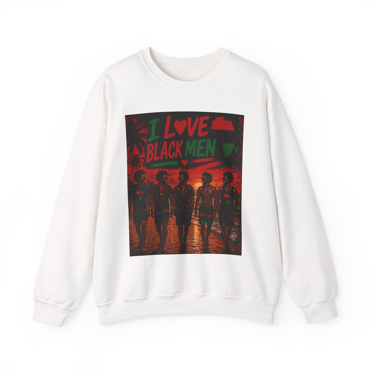 I Love Black Men Sweatshirt 2 Afro Pride Graphic