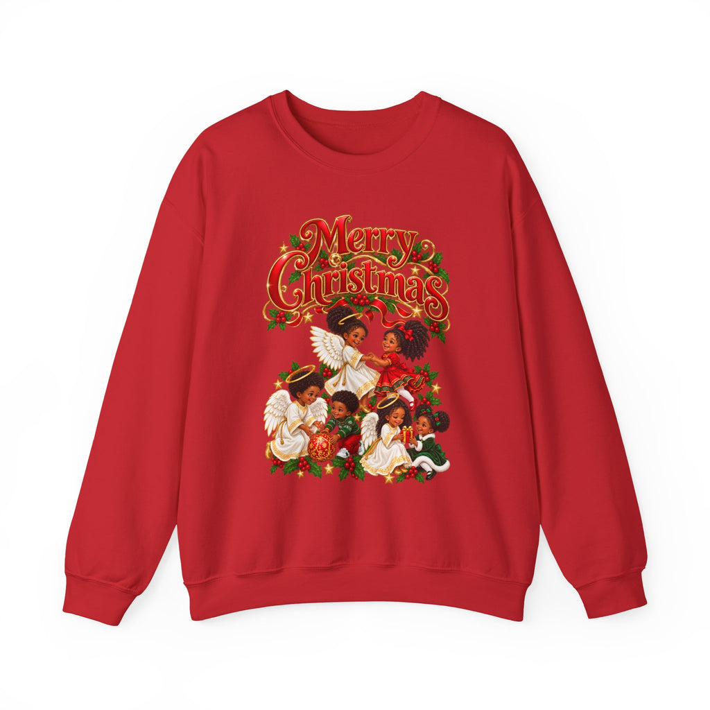 Christmas Sweatshirt — 'Merry Christmas' Vintage Children Carolers Holiday Crewneck