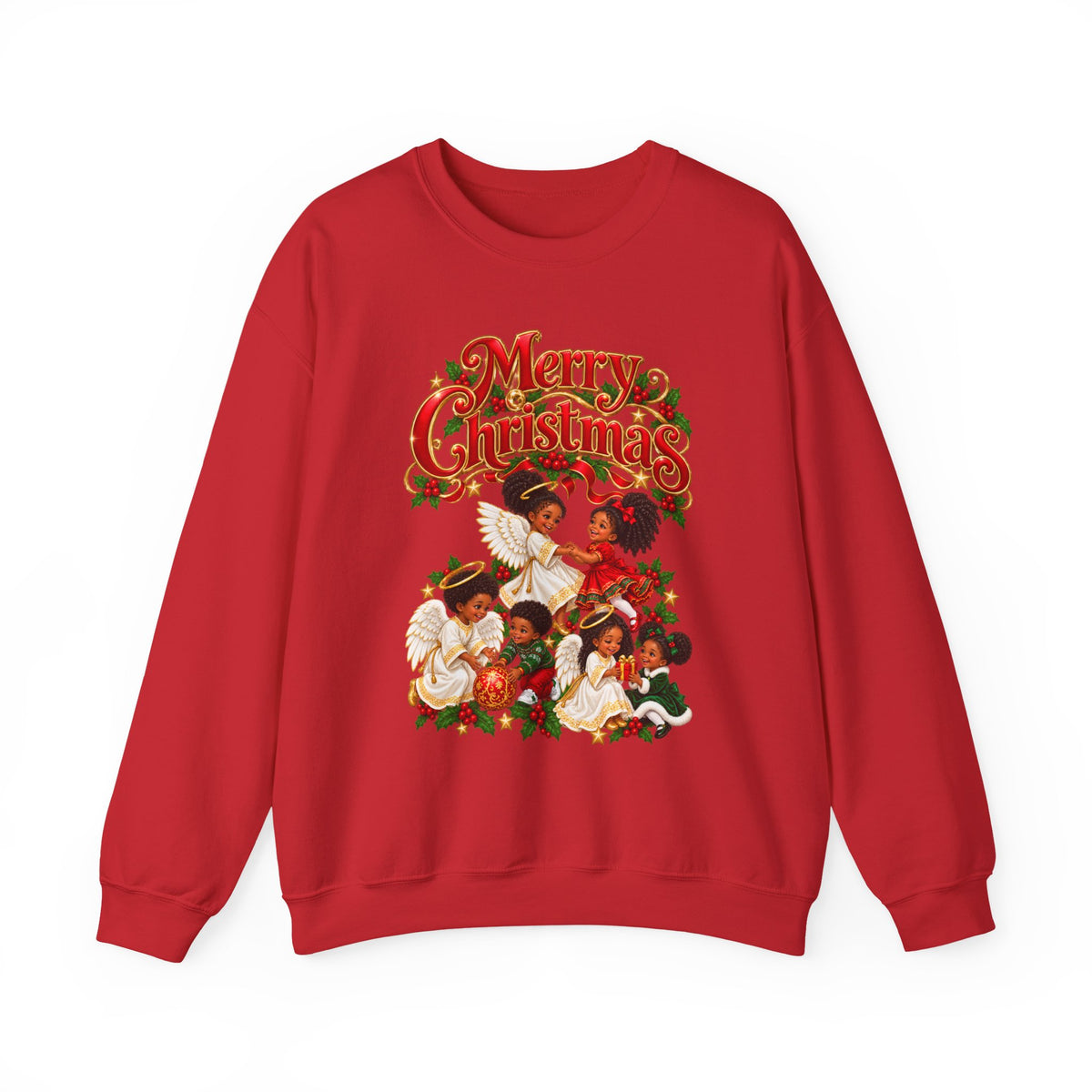 Christmas Sweatshirt — 'Merry Christmas' Vintage Children Carolers Holiday Crewneck