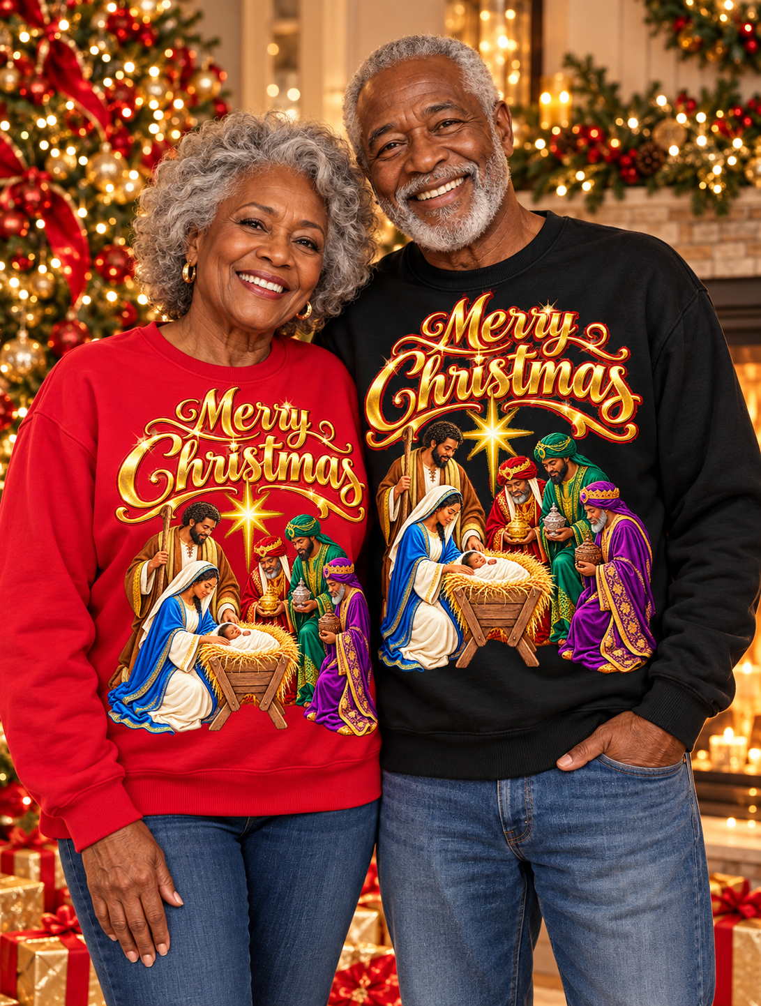 Nativity 'Merry Christmas' Crewneck Sweatshirt